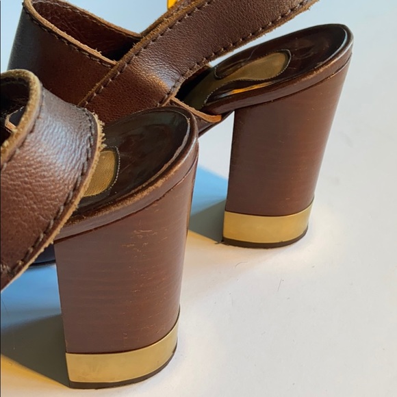 Chloe brown leather sling backs - Picture 6 of 7